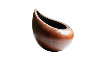 Elegant wooden bowl with flowing curves, perfect for serving or displaying, crafted from natural wood with a smooth finish