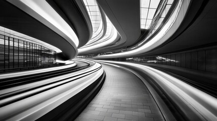 Obraz premium Modern Architecture with Natural Lighting and High Contrast