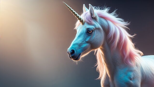 Ethereal Unicorn in an Enchanted Nighttime Forest