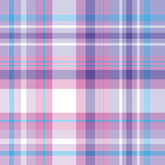 Seamless pattern in marvellous pink, lilac, violet and blue colors for plaid, fabric, textile, clothes, tablecloth and other things. Vector image.