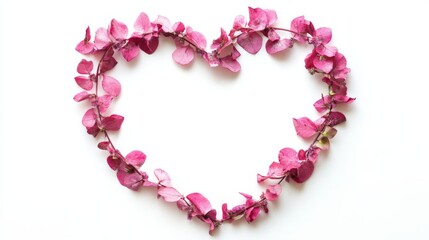 Obraz premium pink heart frame isolated on white background