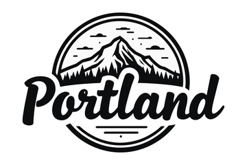 Mount Hood Towering Over Portland Skyline