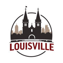 Churchill Downs Twin Spires with Louisville Skyline