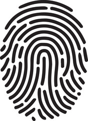 Fingerprint scanner icon with editable stroke.fingerprint icon Signature concept for password encryption. to protect information vector transparent background .