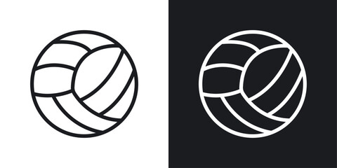 Volleyball ball icons set vectors on white background.