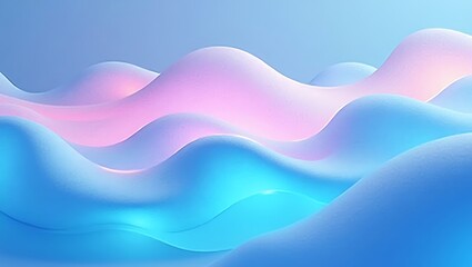 Abstract 3d pastel wavy background. Generative Ai.