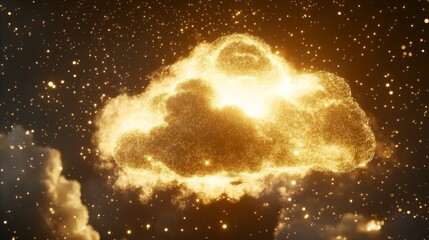 Cloud Computing Concept with Soft Lighting Effects