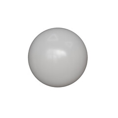 Round white ball isolated on transparent background PNG
