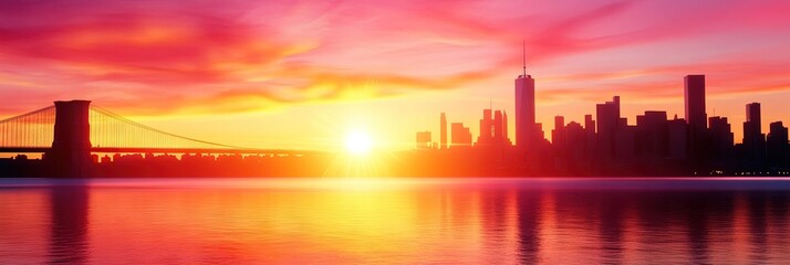 Fototapeta premium 2D animation NYC tourism