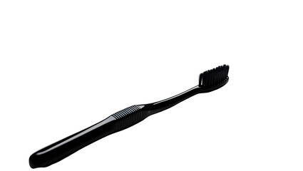 Black toothbrush isolated transparent background