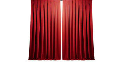 Photo of Red theater Curtain isolated on transparent background