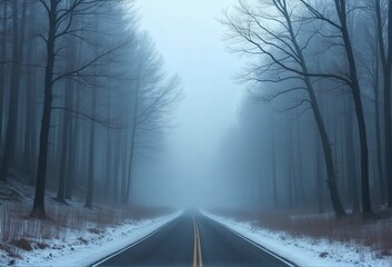 Obraz premium road in fog