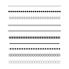 Divider border frame circle shape horizontal line vector icon for decorative vintage doodle element for design in vector illustration