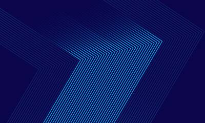abstract blue background with glowing arrow lines. Modern shiny blue geometric lines design. Technology futuristic concept. Horizontal banner template