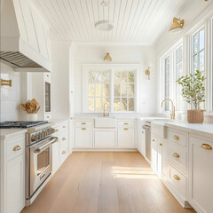 update kitchen to look like a cape cod house with white oak floors white color