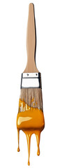 Paint Dripping Off Paintbrush isolated
