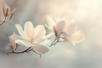 Obraz premium Close up of delicate southern magnolia