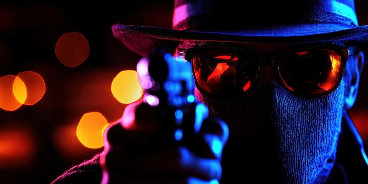 spy wearing black sunglasses and hat