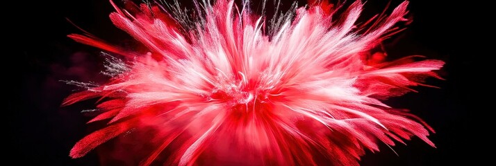Obraz premium red and silver abstract burst