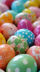 easter eggs in a basket