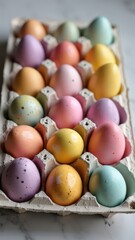 easter eggs in a basket