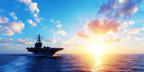 Fototapeta premium military aircraft carrier