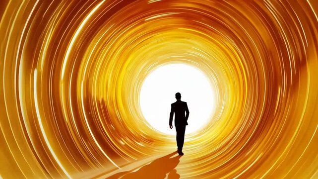 Dance Silhouette Vector Illustration of Woman and Boy Under the Sun