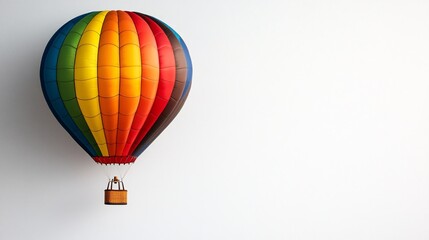 Obraz premium Colorful hot air balloon floating against a light background indoors