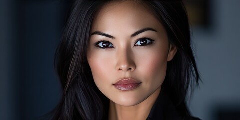 Naklejka premium female asian american spy