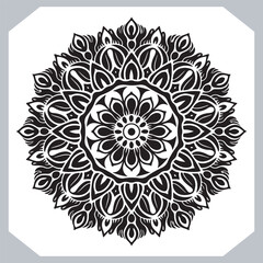 Minimal Mandala Silhouettes Beautiful Vector Logotype Designs