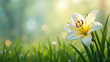 white spring flowers