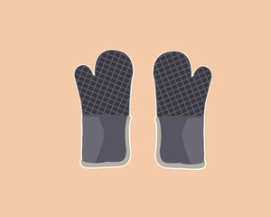 oven glove vector