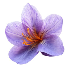 saffron flower pure white background different angle on white background