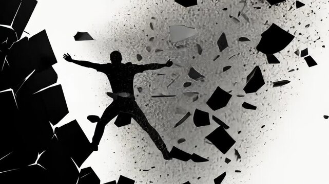 Dynamic Silhouette Vector Illustration of a Woman Running in Action for Fitness and Sports Art