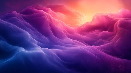 Obraz premium Abstract Purple Pink and Blue Wave Mountains
