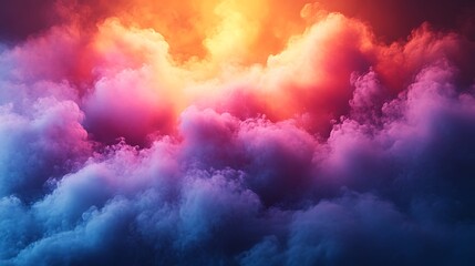 Fototapeta premium Colorful Cloudscape Dramatic Sky Illuminated Hues