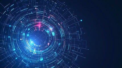Obraz premium Abstract Digital Network Data Visualization Design
