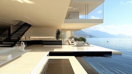 Modern Luxury Waterfront House with Infinity Pool