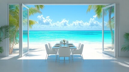 Tropical Beachfront Dining