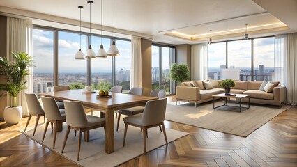 Fototapeta premium modern dining room with table
