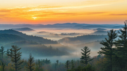 A lone hiker at sunrise on a mountaintop, symbolizing adventure and nature's healing beauty.
