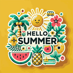 An elegant and festive logo of  Summer 