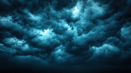 Dark, turbulent clouds suggest an impending storm, creating a dramatic atmosphere.