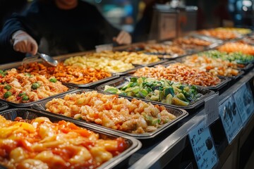 Obraz premium Assortment of delicious pizzas with various toppings on display