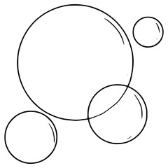bubble illustration hand drawn outline vector