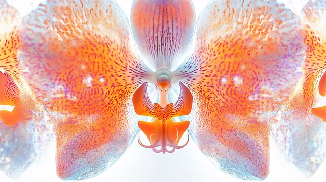 A stunning close-up of a delicate orchid bloom showcasing intricate colors and textures.