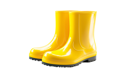 Yellow rain boots.