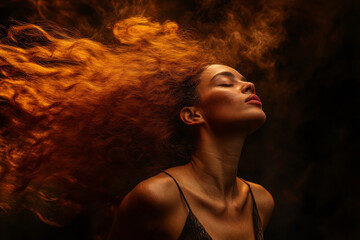 A unique photograph capturing passionate emotion in a full-body portrait.