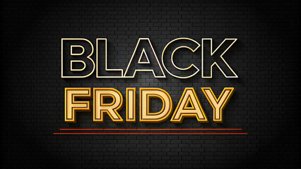 Obraz premium text effect 3d black friday