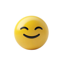Fototapeta premium yellow smiley face emoticon happy expression cheerful symbol isolated on a white background
